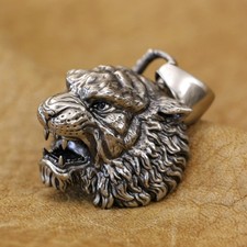 Cupronickel King of Tiger Huge Pendant Charms Jewellery CP397C Steel N 55cm GC
