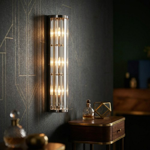 Art deco chrome finish fluted - art,