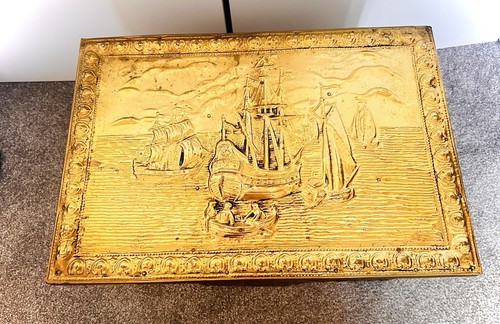 Brass embossed coal - embossed, box