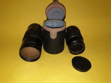 Set of Two Camera Lenses Pentacon Auto 4/200MC, Carl Zeiss Jena DDR In Case