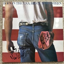 SIGNED BORN IN THE USA STEVE VAN ZANDT GARRY TALLENT BITTAN LP BRUCE SPRINGSTEEN
