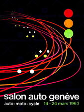 86894 EXHIBITION GENEVA MOTOR CAR MOTORBIKE SHOW Decor Wall Print Poster