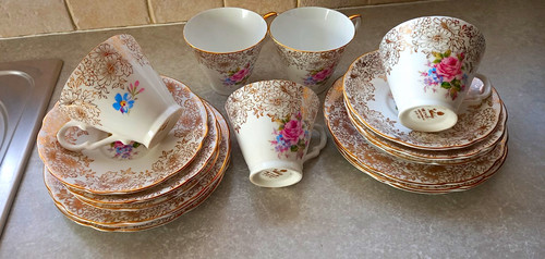 Shelley bone china floral - bone,
