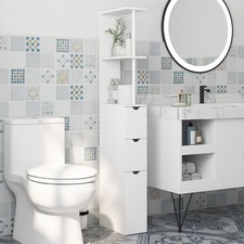 Tall Bathroom Cabinet 2-Tier