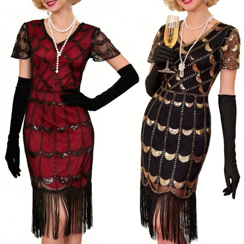 Women flapper dresses 1920s - flapper,