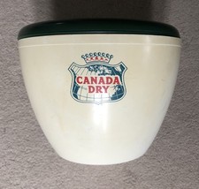Vintage Retro Kitch 1970s Canada Dry Bottle Green & Cream Drinks Ice Bar Bucket