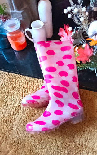 Pink white polka dot - pink,