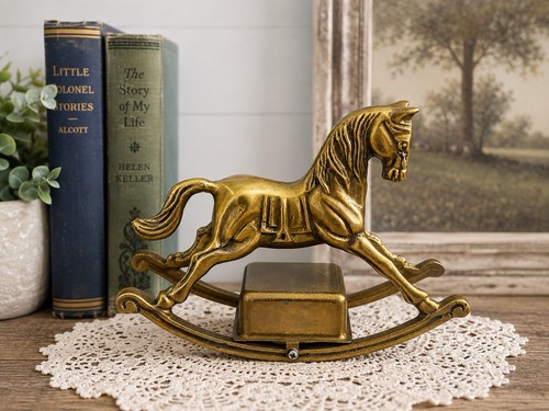Vintage solid brass rocking - vintage,