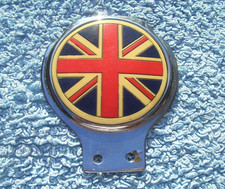 VINTAGE 1960s UNION JACK GREAT BRITAIN CAR BADGE~BRITISH/GB FLAG VESPA/LAMBRETTA