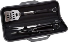 Barbecue Tool Set 3 Piece Carry Case Amazon Basics Grilling Gift Men Women BBQ