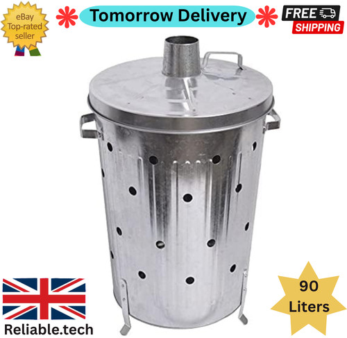 Large 90ltr incinerator fire - large,