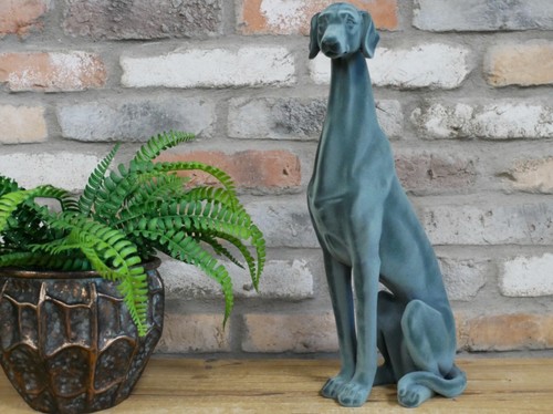 Fabulous flocked grey blue - flocked,