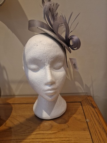 Fascinator silver grey - fascinator,, with