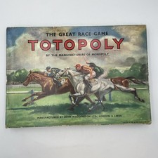 Vintage Totopoly Board Game Waddingtons Collectable Horse Racing Game        K12