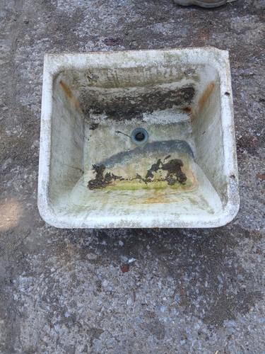 Vintage enamel sink basin - vintage,