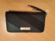 Ladie's Black Glittery River Island Purse Brand New (8" x 4.5")