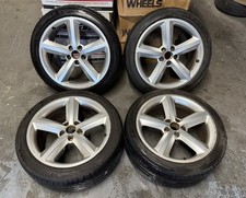 GENUINE OEM AUDI 18” 5x112 ALLOY WHEELS + TYRES CADDY GOLF A4 A6 B8 B9