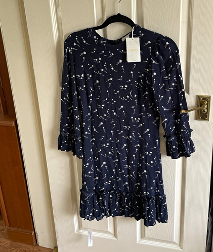 Omnes navy white star print - navy,