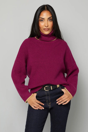 Wallis plum jumper womens - jumper,