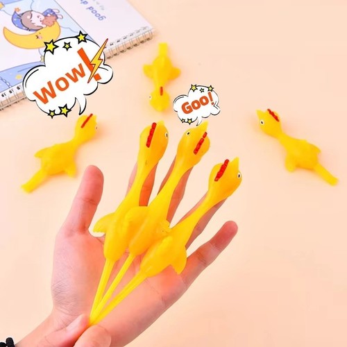 Sticky flying chicken - chicken, stretchy