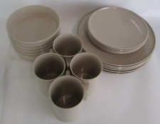 Antiference Melaware England Tableware Plastic Light Brown Set