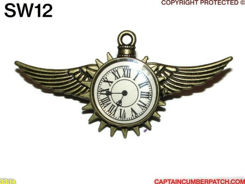 Steampunk brooch badge pin - brooch,
