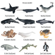 12Pcs Ocean Sea Life Animal Dolphin Turtle Whale Kids Education Toy Model Gift