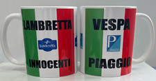Lambretta & Vespa mugs with Italian colours, Scooters, £9.00 each FREE DELIVERY