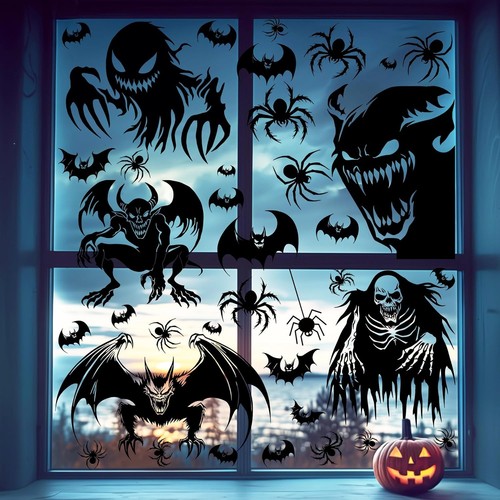 Halloween window clings - halloween, scary