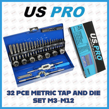 US PRO 32 Piece Metric Tap And