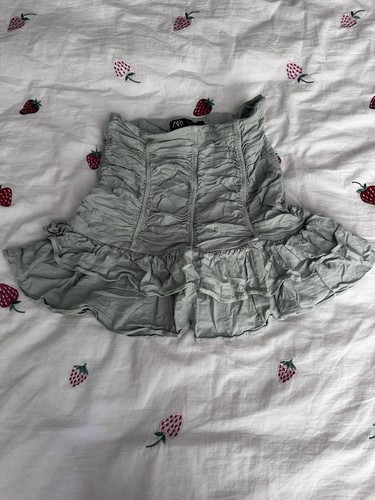 Zara sage green ruched rara