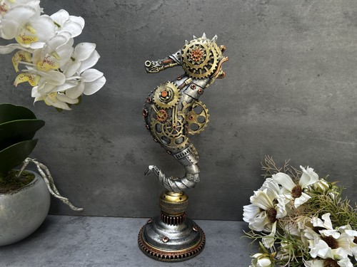 Steampunk seahorse ornament - seahorse,