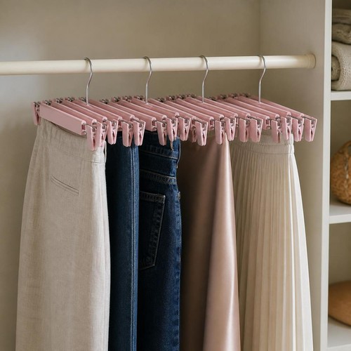 Pants hangers with adjustable - hangers,