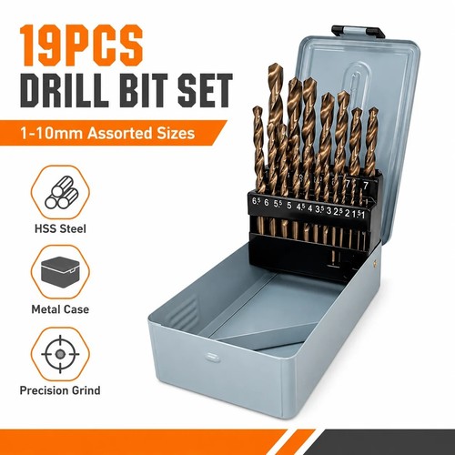 19pc piece cobalt hss drill - 19pc,