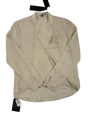 Halston cream silk - cream, blouse