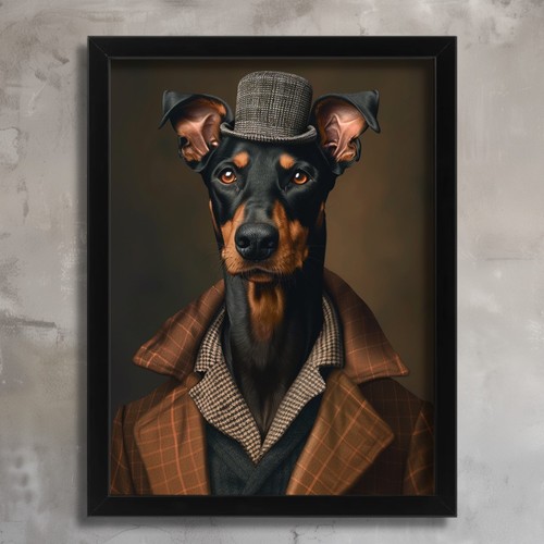 Anthropomorphic doberman a - doberman, in