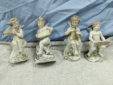 Capodimonte Porcelain Figurine Of 4 Cherubs Playing Musical Instruments Originat