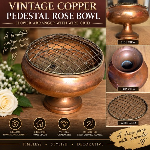 Vintage retro copper pedestal - retro,