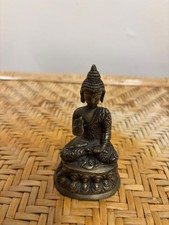 Vintage brass buddha - buddha, statue