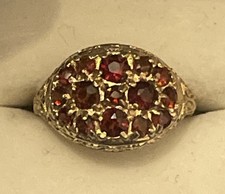 Antique 9ct gold garnet - 9ct,