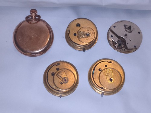 Gold plated fob watch - gold,
