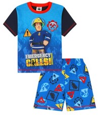 Fireman Sam Pyjamas Short 1 to 5 Years  Fireman Sam PJ PJS Boys Pajamas 