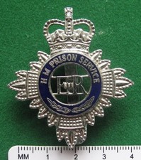 H M Prison Service cap badge