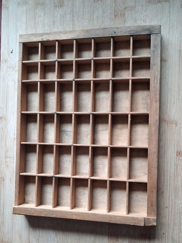 Printers wooden type tray 28x - type,