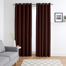 Premium Plain Faux Silk Eyelet