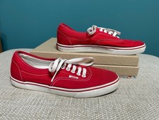 Vans Red Trainers UK Size 6.5 Womens Canvas Shoes Sneakers  Lace Up Off The Wall