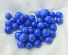OPAQUE DARK BLUE - 25 Beautiful Solid Colour Glass Marbles, Brand New, 14mm