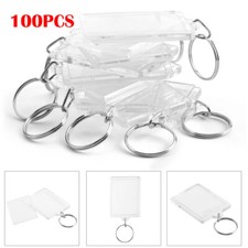 100pcs Blank Keyring Acrylic
