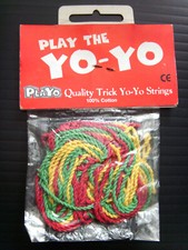 VINTAGE RETRO 1970s NOS PLAYO QUALITY TRICK YO-YO STRINGS x3 SEALED PACK YOYO