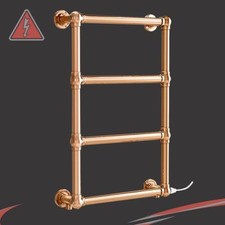 Electric Copper Towel Rail Radiator HARLEY 500mm(w) x 750mm(h) Pre-Filled 300W